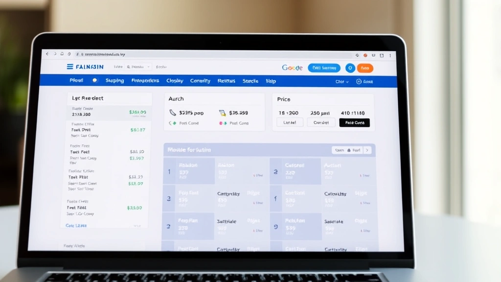 Laptop screen displaying flight booking website with price comparison charts, calendar date selection, and multiple airline options for Boston to Austin route