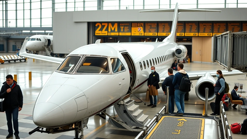 Passengers boarding narrow-body commercial jet with jetway, airline staff visible, modern airport terminal gate area, daytime lighting